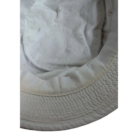 Vtg Eight Islands of Hawaii Bucket Hat White Red Beach Surf Triangle Headwear - Picture 3 of 11